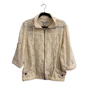 Vintage American Rag Cie All Lace Bomber Jacket sz 1X Boho